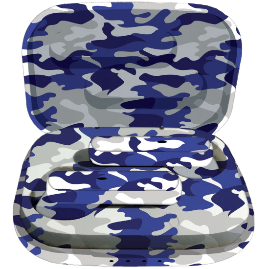 Blue Camo Compact Earbuds