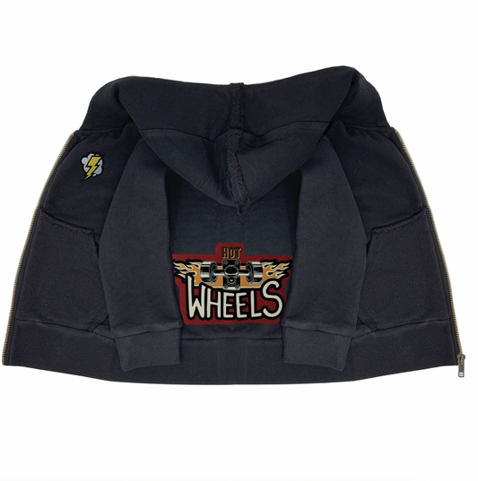 Black Hot Wheels Zip Hoodie