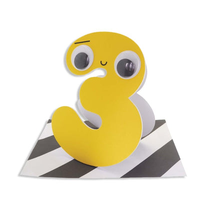 Googly-Eyed 3rd Birthday Card