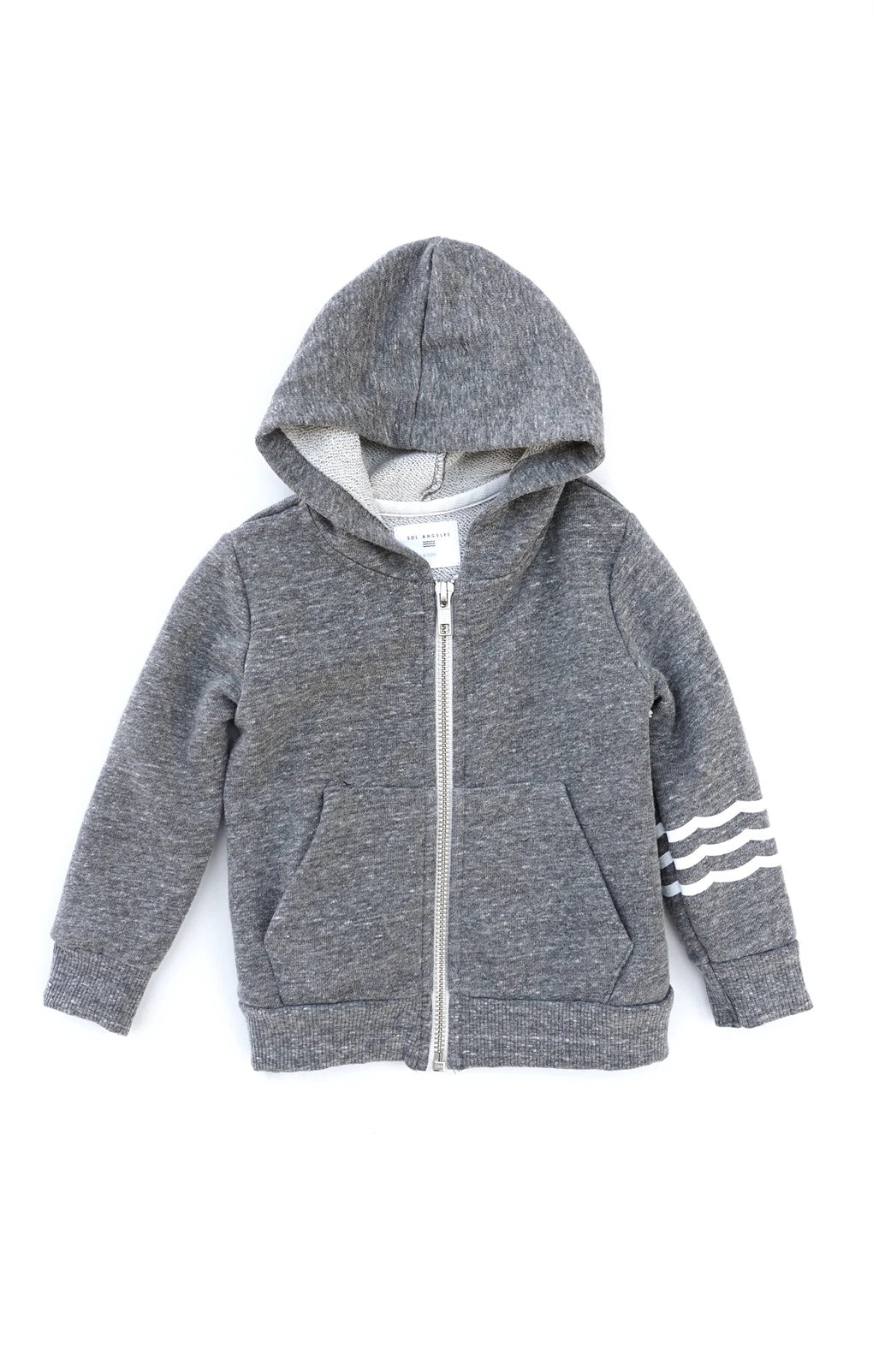 Waves Gray Baby Zip Hoodie