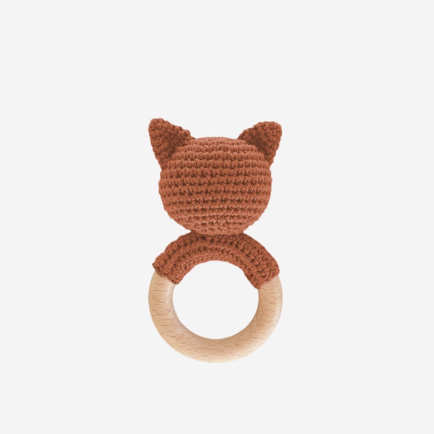 Fox Crochet Rattle Teether