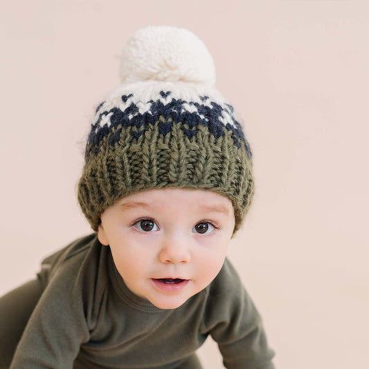 Olive & Blue Nell Stripe Hat
