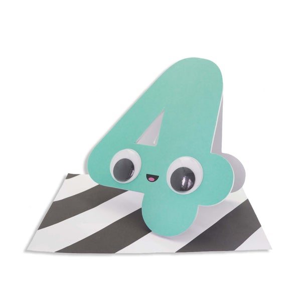 Googly-Eyed 4th Birthday Card
