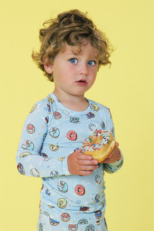 Blue Donut Pajama Set