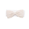 Cream Striped Bow Headband