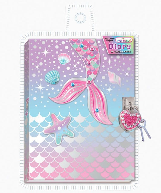 Mermaid Lock & Key Diary