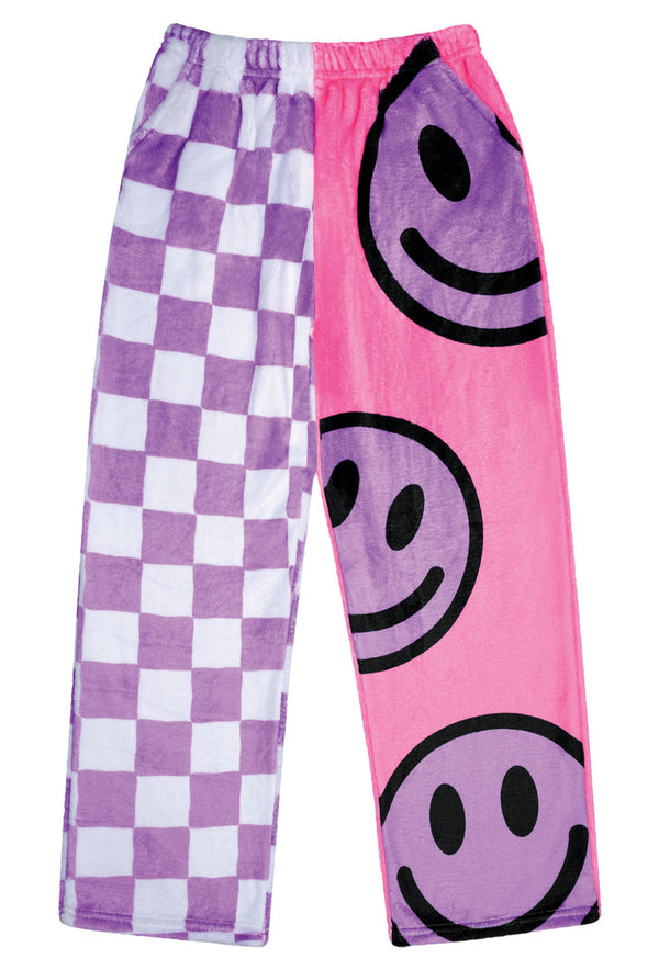 Checkered Smiles Plush Pant