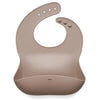 Taupe Silicone Roll-Up Bib