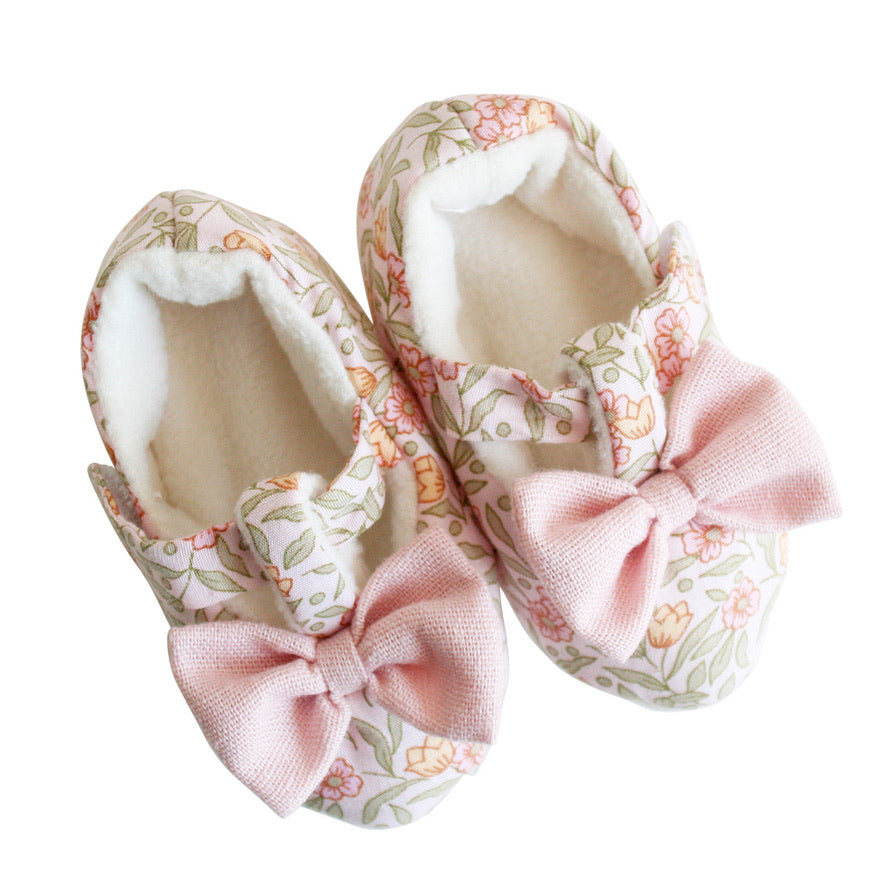 Blossom Lily Pink Bow Booties