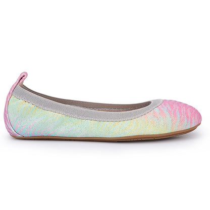 Zebra Rainbow Glitter Miss Samara Ballet Flat
