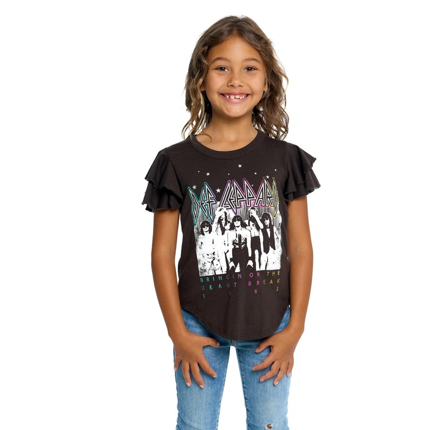 Ruffle Sleeve Def Leppard Tee