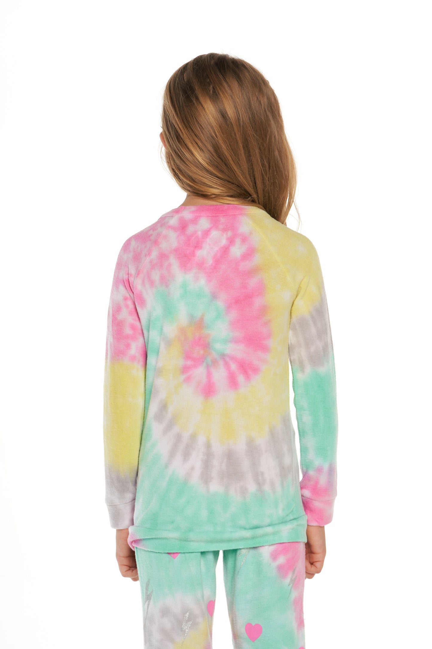 Tie Dye Bolt Heart Hacci Pullover