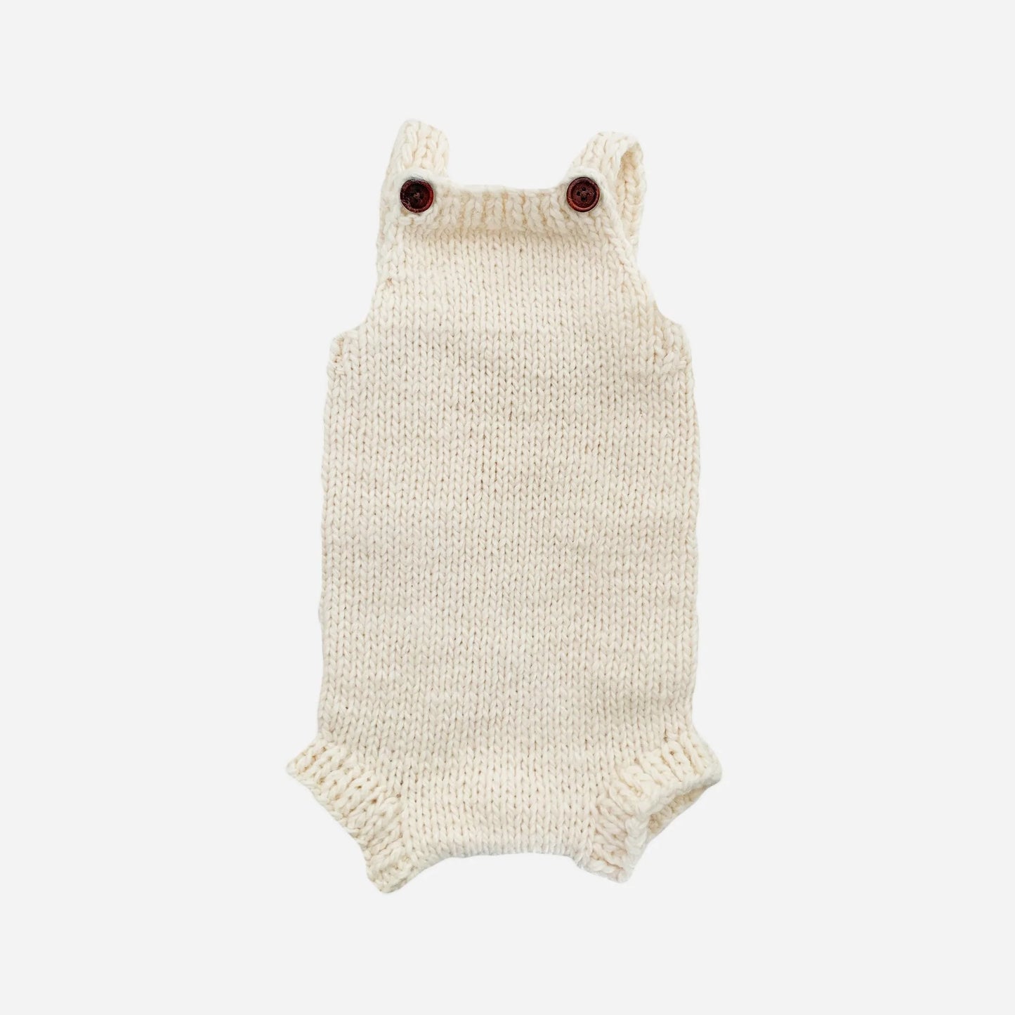 Cream Hand-Knit Romper