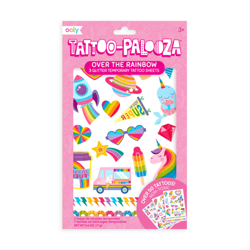 Tattoo-Palooza Rainbow Temporary Tattoos