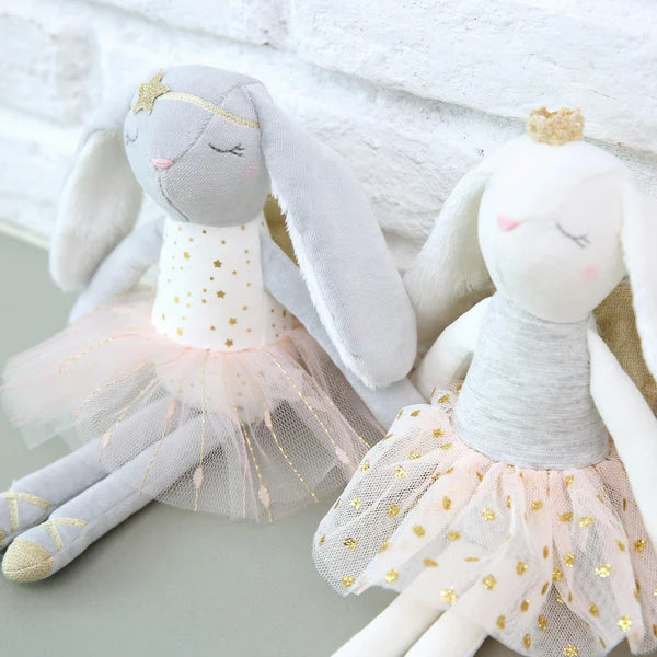 Gray Ballerina Bunny Doll