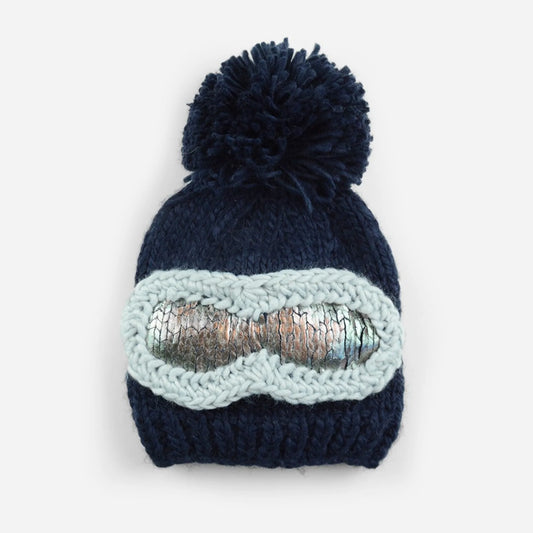 Navy Ski Goggles Hat