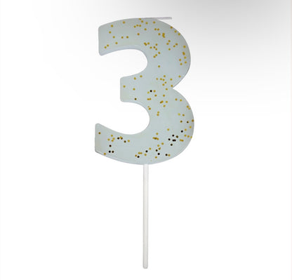 Number "Three" Candle