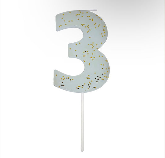 Number "Three" Candle