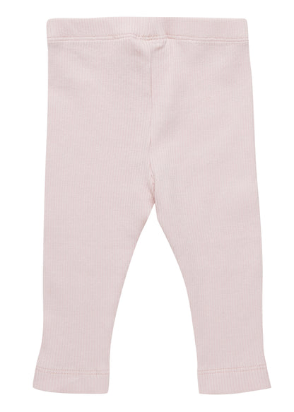 Baby Pink Ribbed Leggings