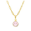 Baby Pink Happy Face Necklace
