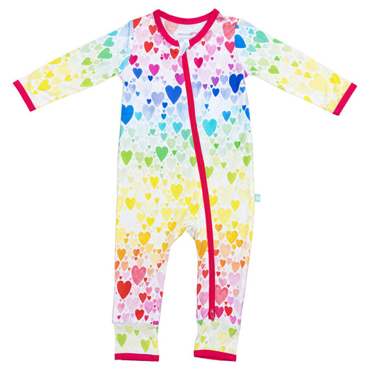 Rainbow Hearts Romper