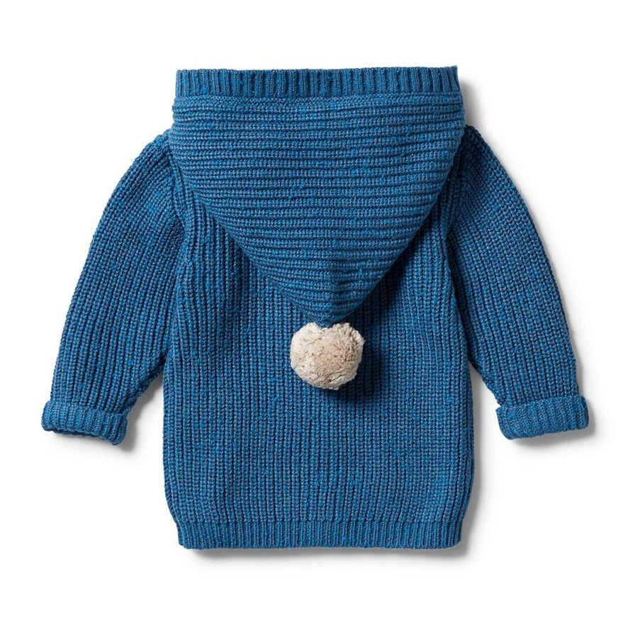 Denim Fleck Knit Jacket