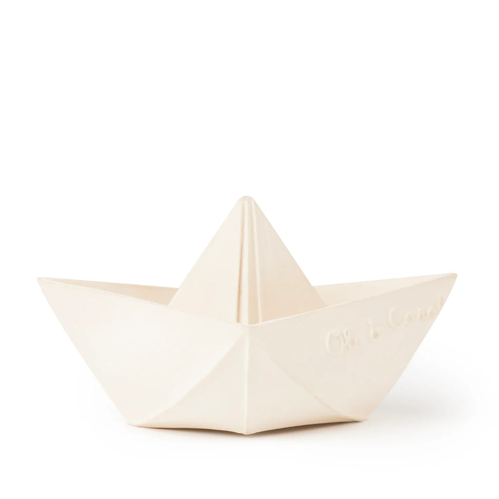 White Origami Boat Toy