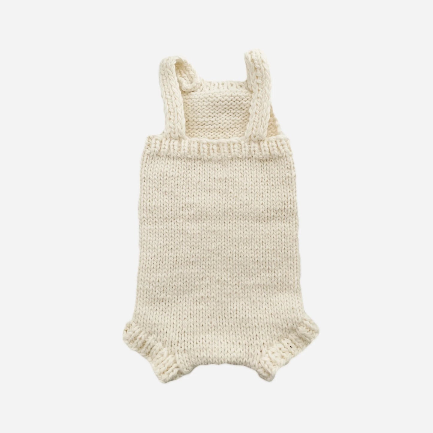 Cream Hand-Knit Romper