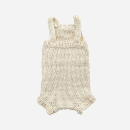 Cream Hand-Knit Romper