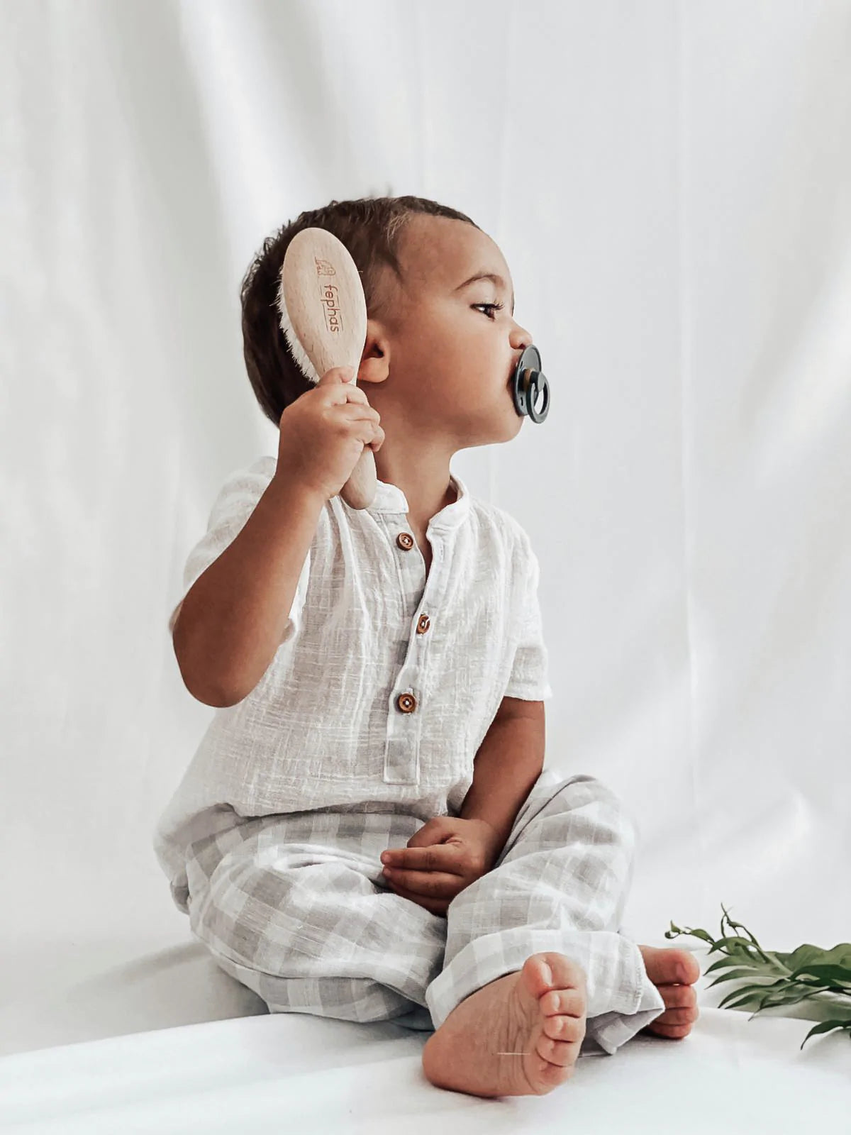 Wooden Baby Goat Hair Brush