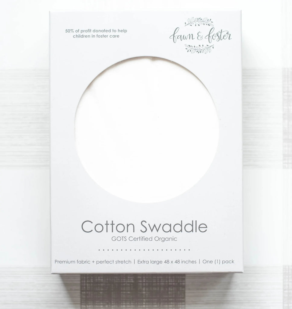 White Cotton Organic Swaddle