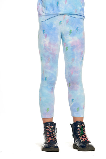 Tie Dye Bolts Hacci Leggings