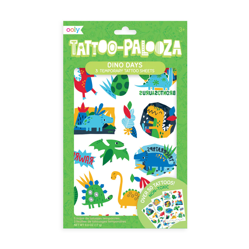Tattoo-Palooza Dino Temporary Tattoos