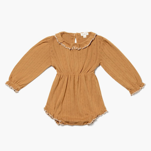 Mustard Ruffle Onesie