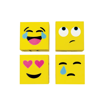 Emoji Cube 3D Mini Eraser Set