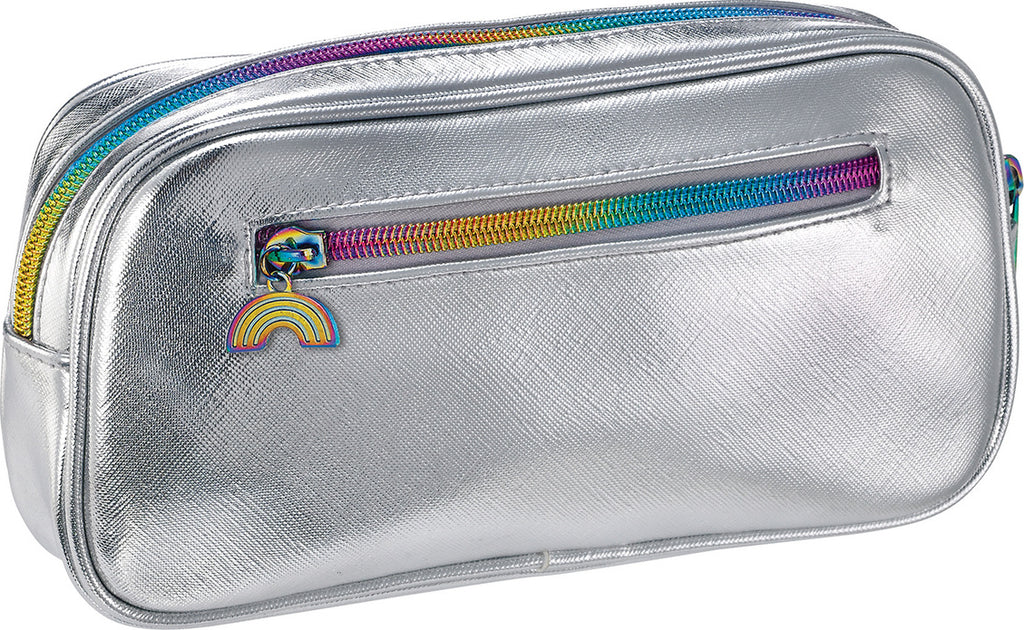 Rainbow Silver Small Cosmetic Bag