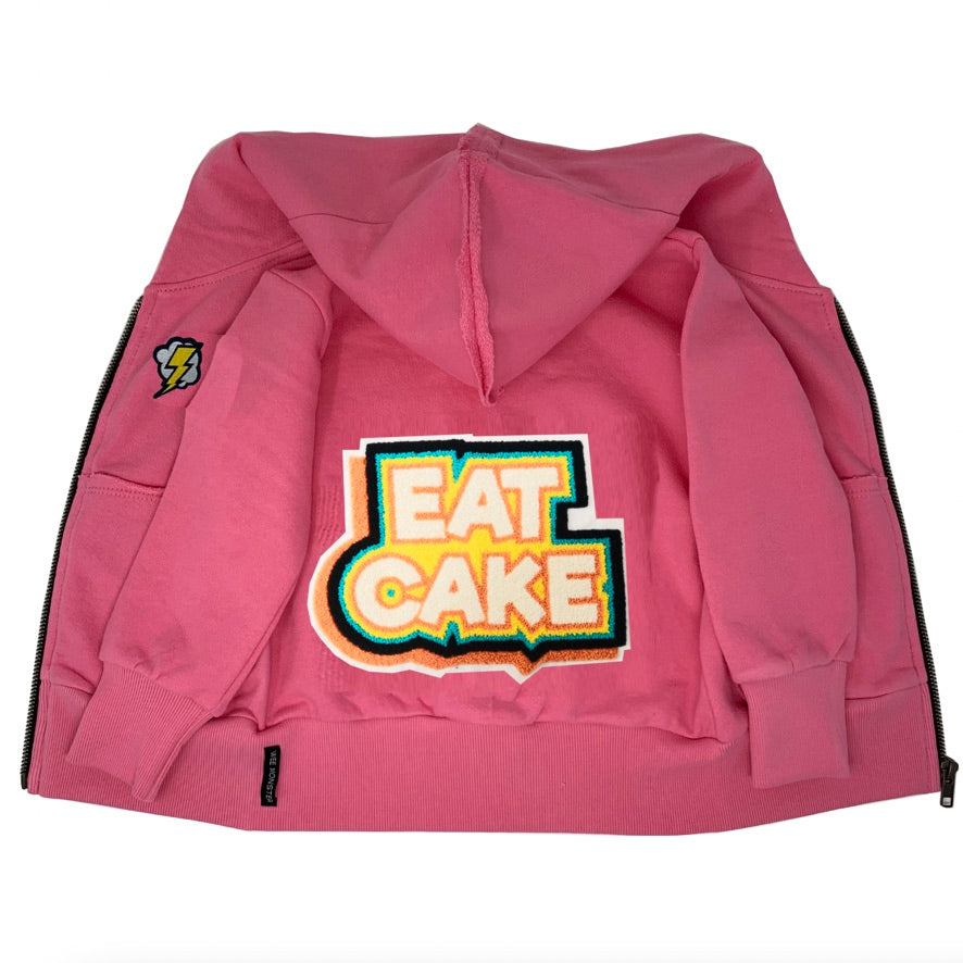 Eat Cake Pink Zip Hoodie
