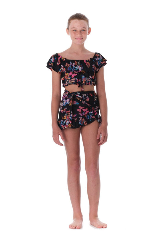 Fly Away Black Sarong