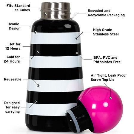 Stripped & Hot Pink Mini Skittle Bottle