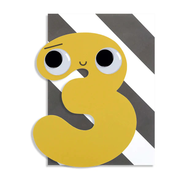 Googly-Eyed 3rd Birthday Card