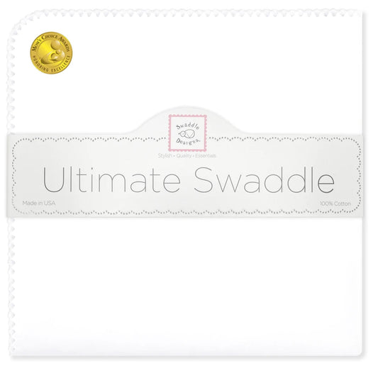 Swaddle Blanket with White Trim