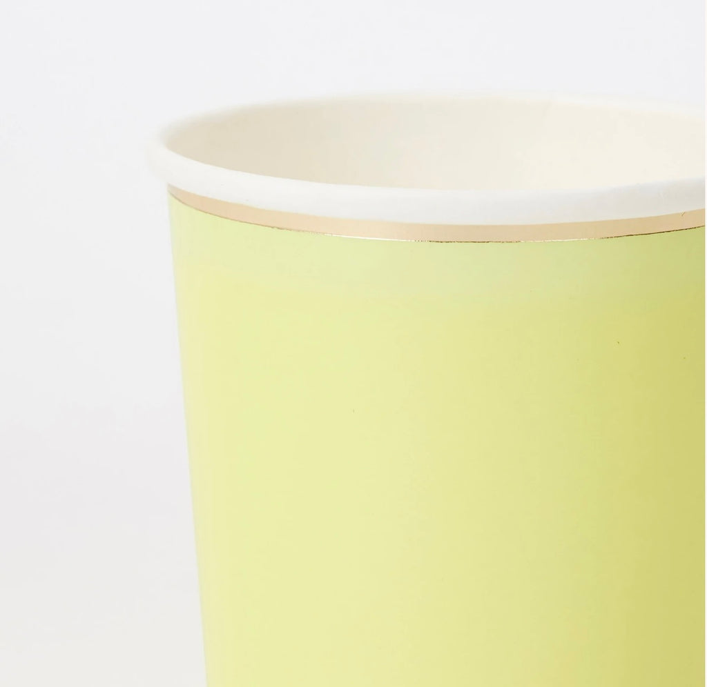 Pale Yellow Highball Cups