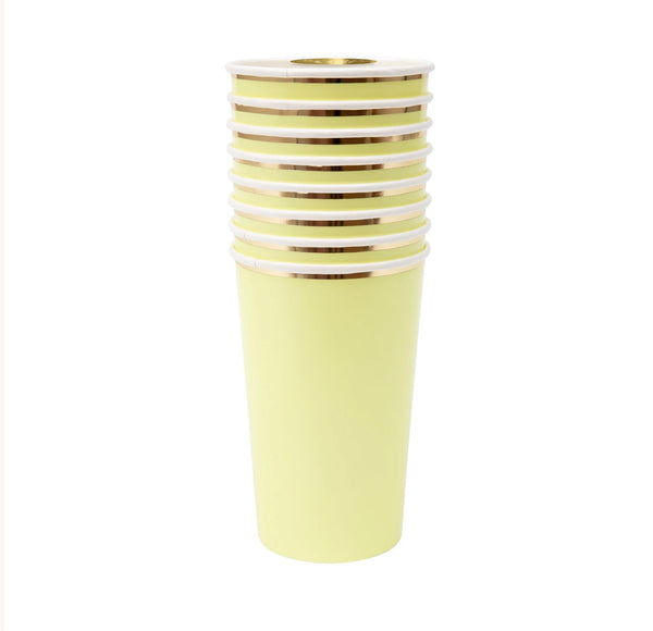 Pale Yellow Highball Cups