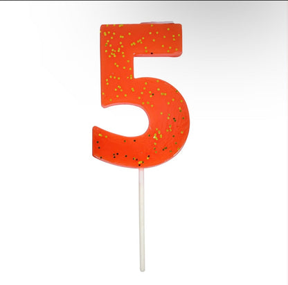 Number  "Five" Candle