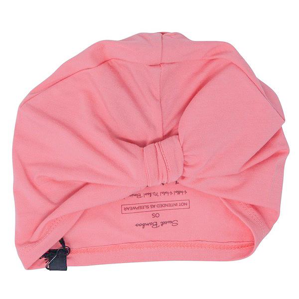 Ribbed Pink Bow Turban