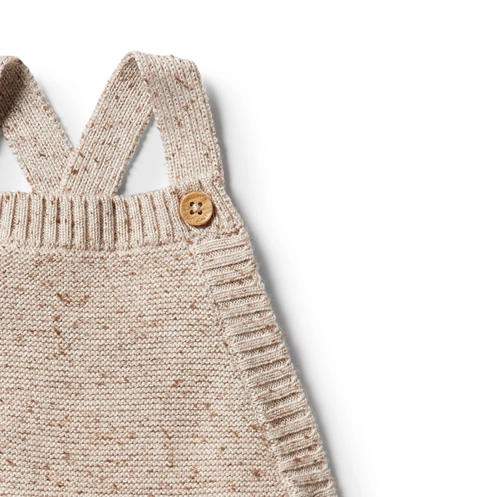 Oatmeal Fleck Knit Overall