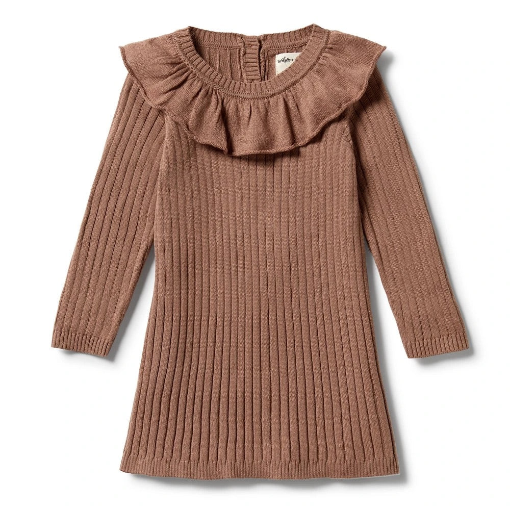 Burro Knit Ruffle Dress