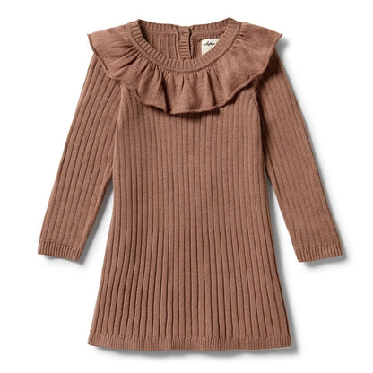 Burro Knit Ruffle Dress