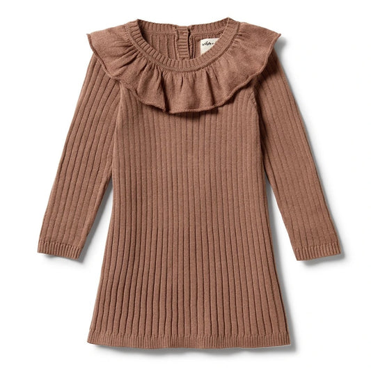 Burro Knit Ruffle Dress