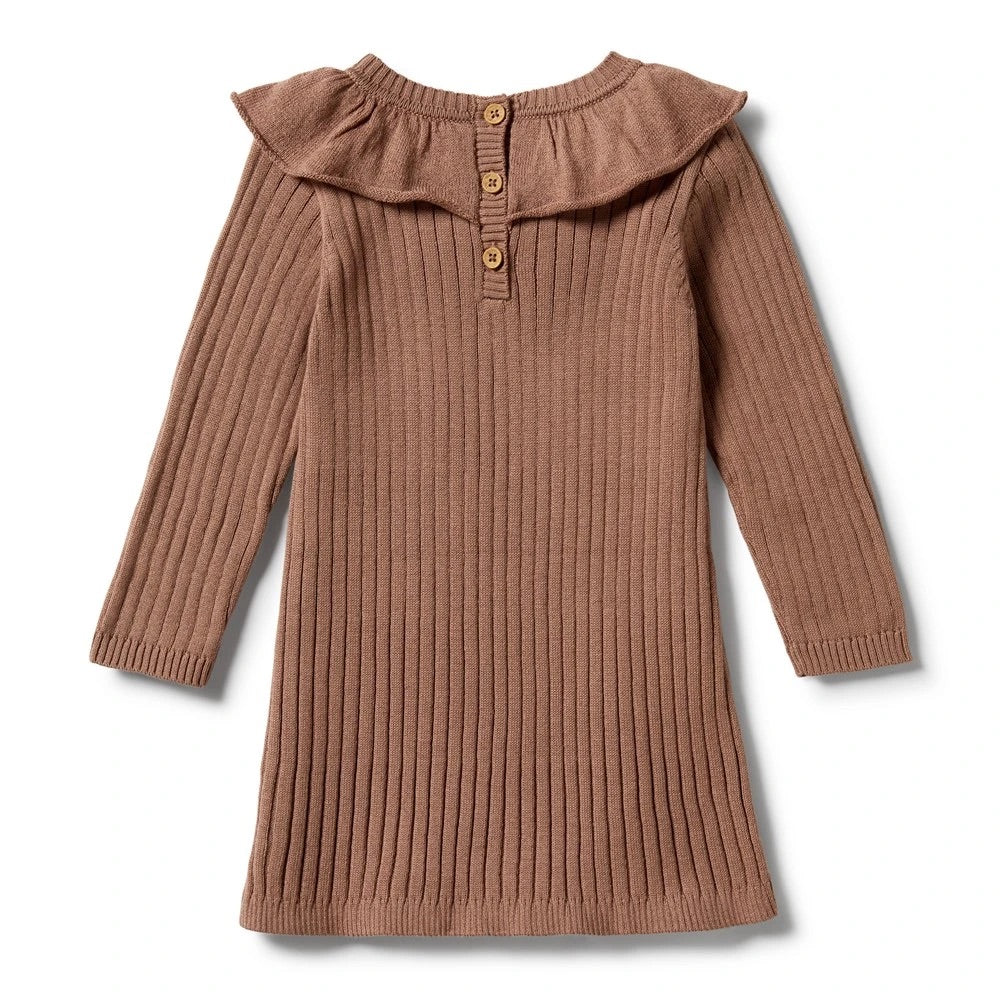 Burro Knit Ruffle Dress